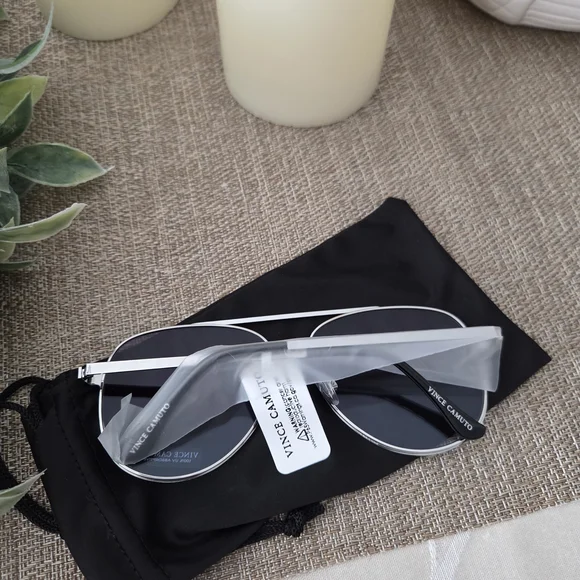 Vince Camuto Silver and Purple Aviator Sunglasses - Picture 4 of 5